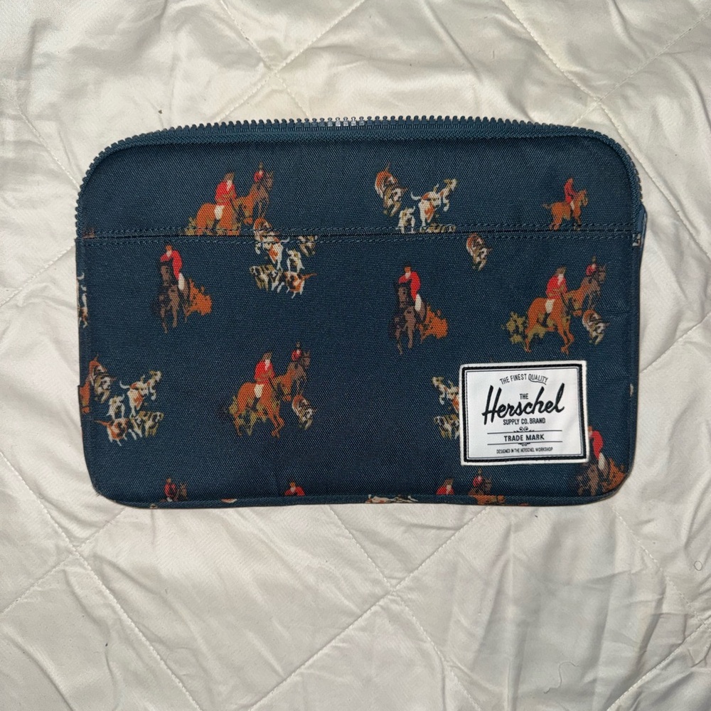 Herschel Supply Company Navy Equestrian Print Notebook Bag